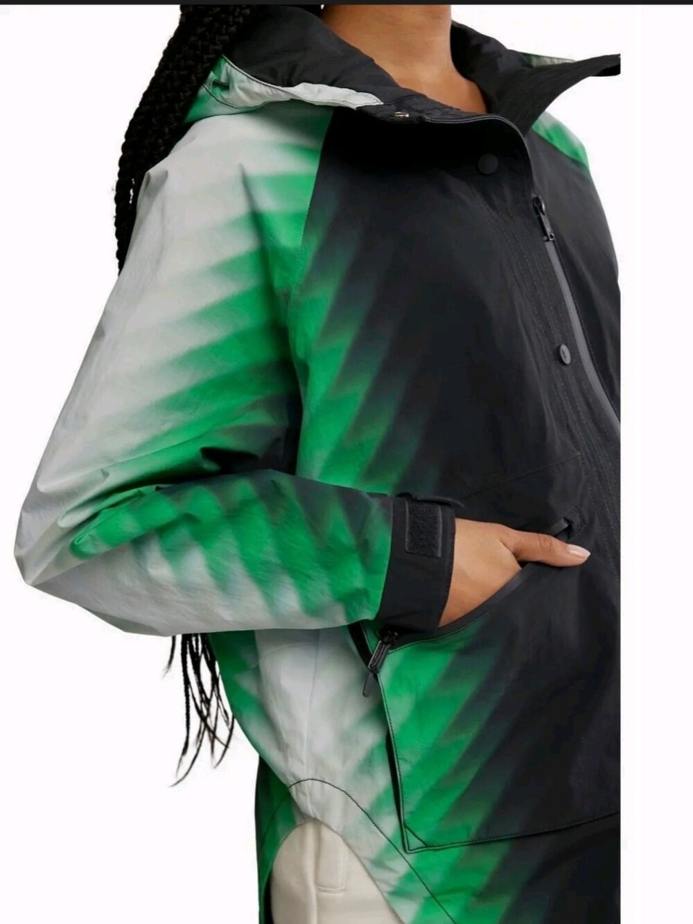 NWT Singing In The Rain Printed Packable Jacket $228 XS - Picture 2 of 4